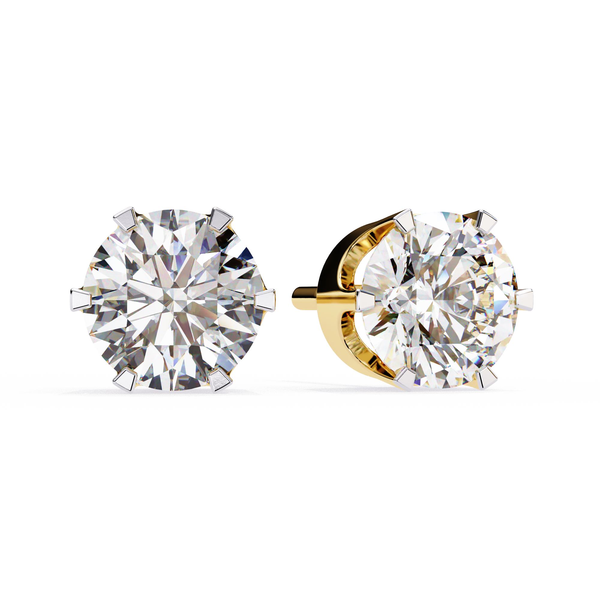 Refined Cut Diamond Studs