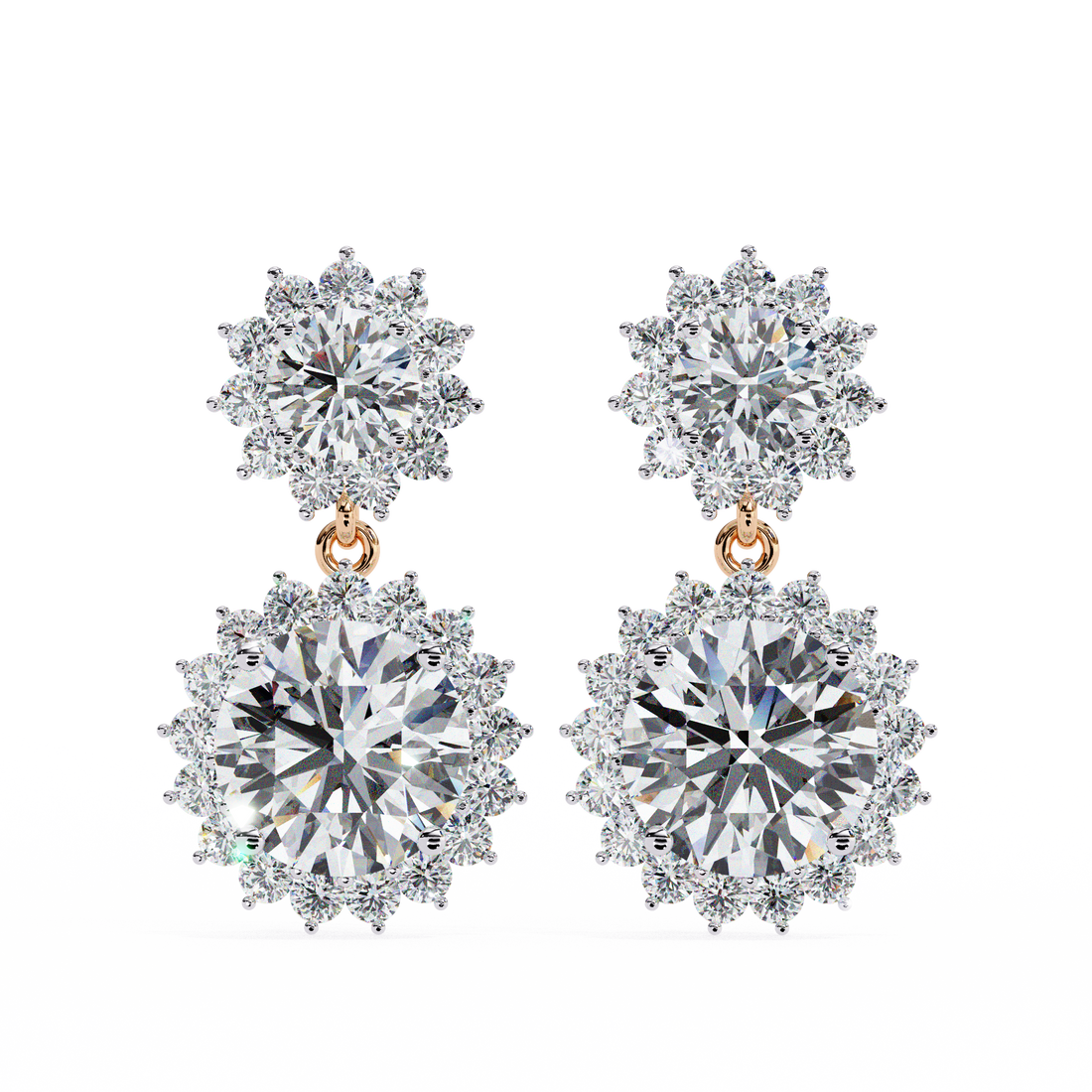 Dazzling Diamond Frame Earrings